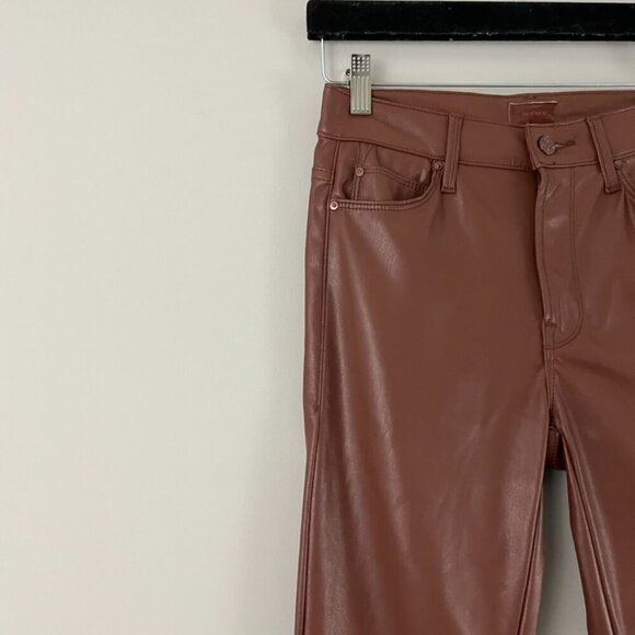 Mother The Mid Rise Dazzler Ankle Pants in Wax On Wax Off Friar Brown Size 26 - Picture 7 of 9
